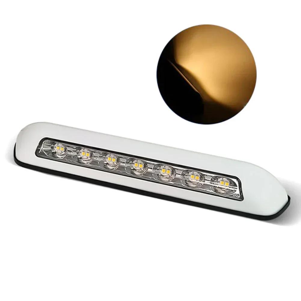 12V 6000K 8W White/warm White RV LED Awning Porch Light Waterproof Motorhome Caravan Van Camper Trailer Wall Lamps Light