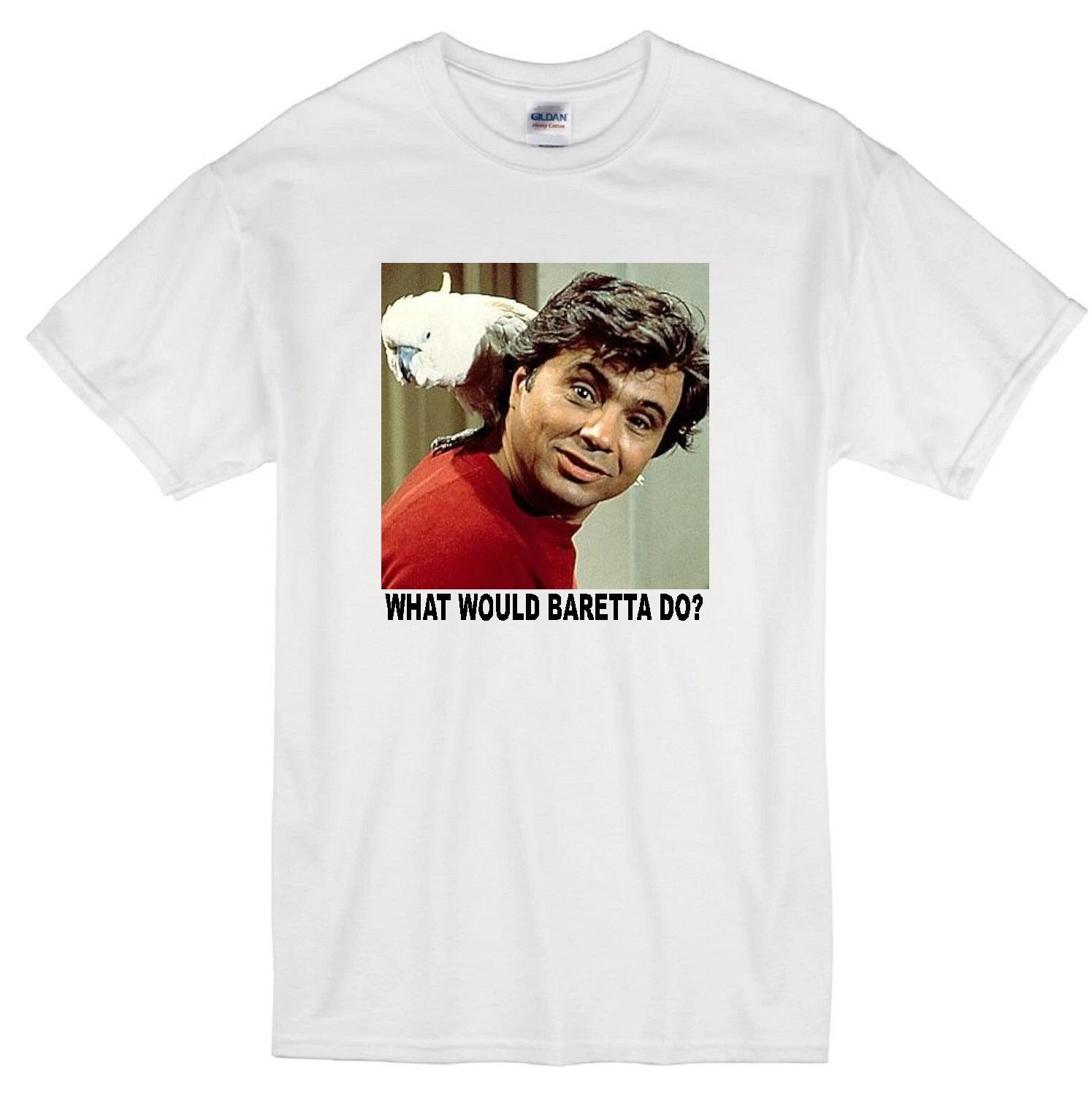 TONY BARETTA WWD? ROBERT BLAKE FRED COCKATOO POLICE DETECTIVE TV WHITE T-shirt M