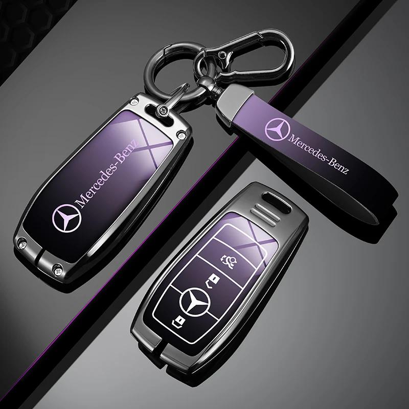 Leather Car Key Full Case Protection Cover Shell Holder For Mercedes Benz AMG W204 W205 W203 W210 W211 W212 W124 W126 W213 W201