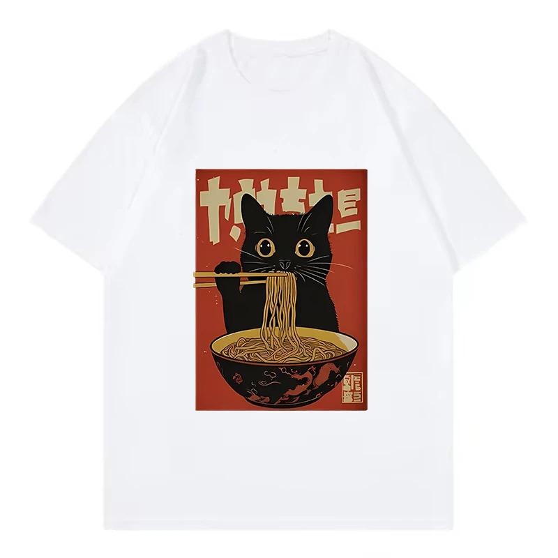 

Womens Funny RaUnisex Cat Printed TShirt Summer Loose Short Sleeve Tops Fashion Animal Graphic Tees Casual ONeck Clothing 4XL