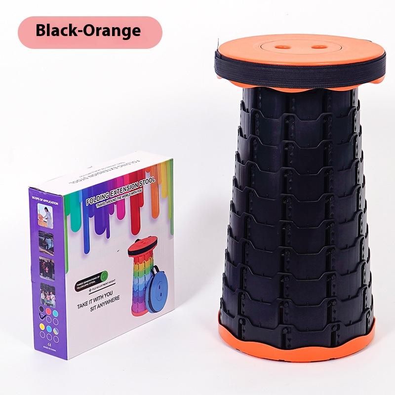 One piece portable folding stool, durable PP material, retractable, suitable for fishing, hiking, barbecue, outdoor activities