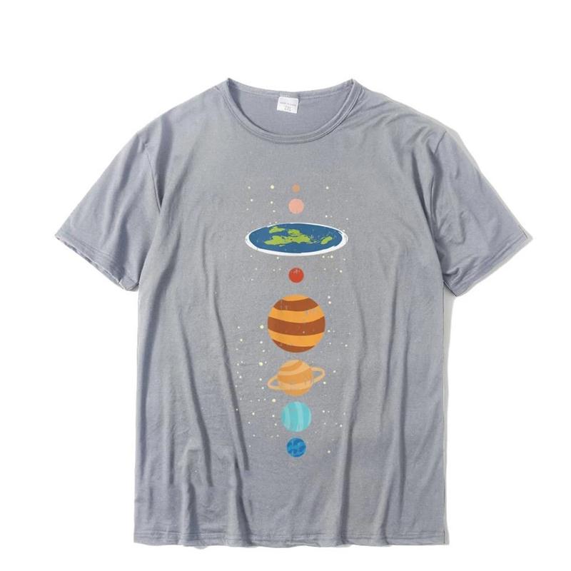 Graphic Flat Earth And Planets Funny Conspiracy Theory Earthers Fashion tshirt Gift T-Shirt Cute Men T Shirt Cotton Tops Tees