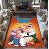 Family Guy Printed Flannel Area Rug Non Slip Soft Polyester Floor Carpet Indoor Decor Mat for Bedroom Living Room Sofa