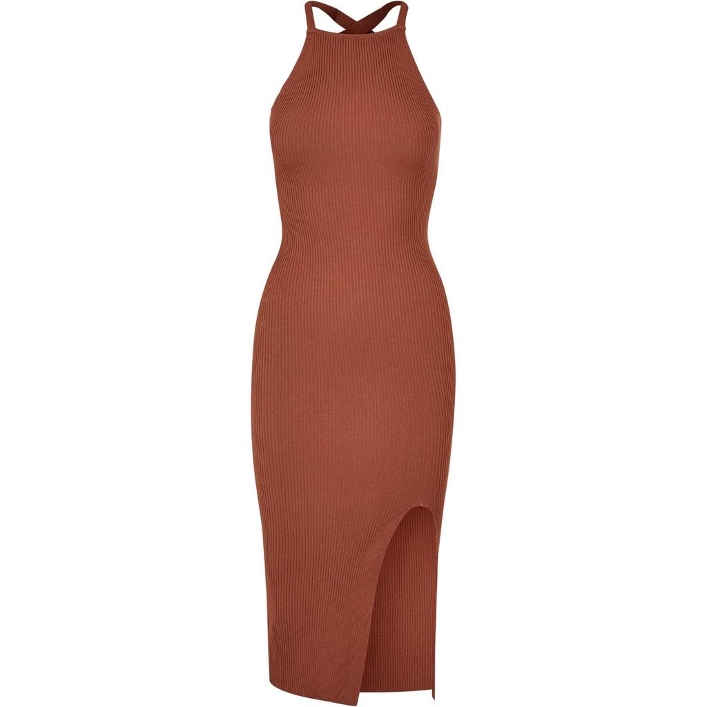 Urban Classics Womens/Ladies Rib Knit Cross Back Midi Dress