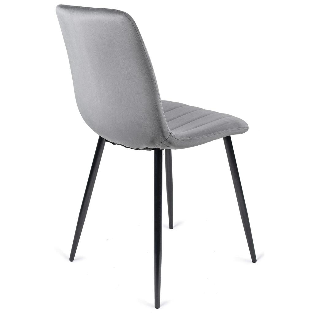 Ibis Upholstered Dining Chair Gray Velvet Modern Loft