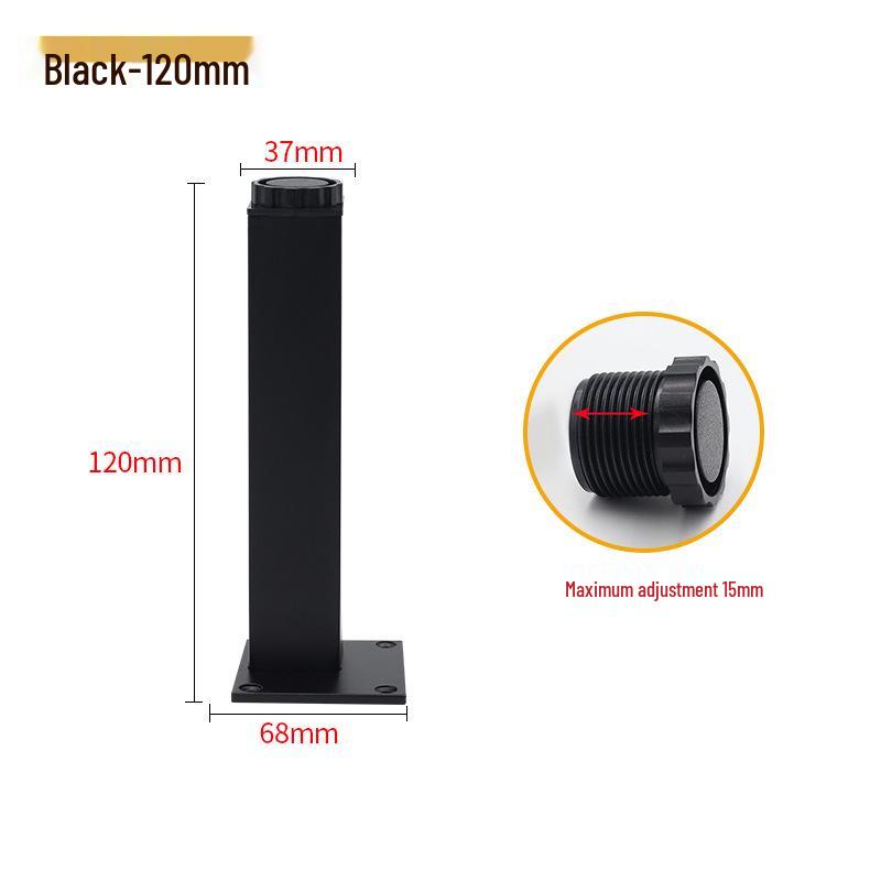 38mm Adjustable Square Cabinet & Sofa Legs - Thickened Furniture Feet for Coffee Table Support