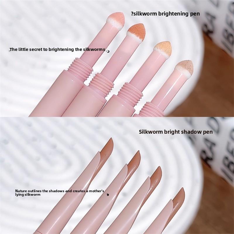 DIKALU Doppelseitiger Seidenraupenstift Unter-Augen-Highlighter Eyeliner für Natürliches Augen-Make-up