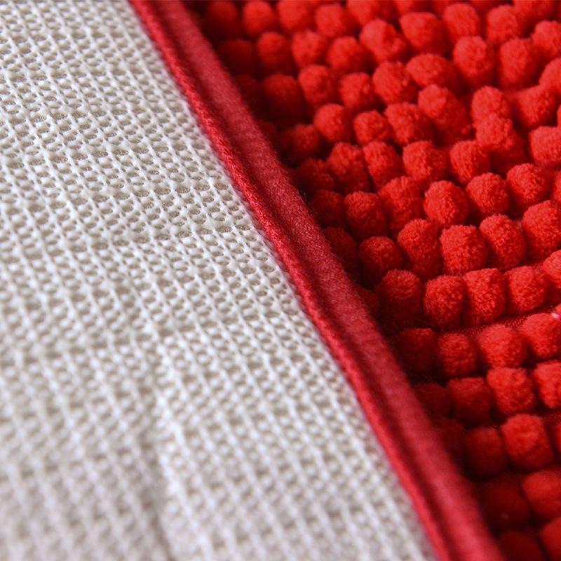 Mikrofaser Kurzhaar Chenille Fußmatte Badezimmer Wohnzimmer Türvorleger Schlafzimmer Teppich Stufenmatte Rutschfester Teppich