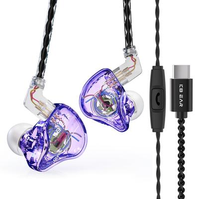 Yinyoo Earphones KBEAR Storm 10mm Dynamic Monitor with Microphone Canal Earphones Wired Monitor Type 2pin Recable Chinese Earphones Headphones Plug