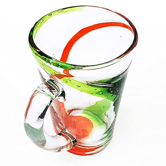 Kubagasaya Ryukyu Glass Beer Mug Ryukyu Glass Beer Glass Beer Glass Okinawa Souvenir Churaumi Mug Orange Green