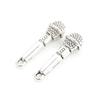 2Pcs 1:12 Doll House Accessories Prop Miniature Metal Microphone