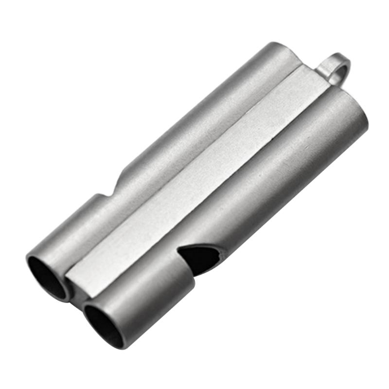 Titanium Survival Whistles Ultras Louds Outdoor Emergency Whistles Double Tube Whistles Outdoor Tool for Women Men 1