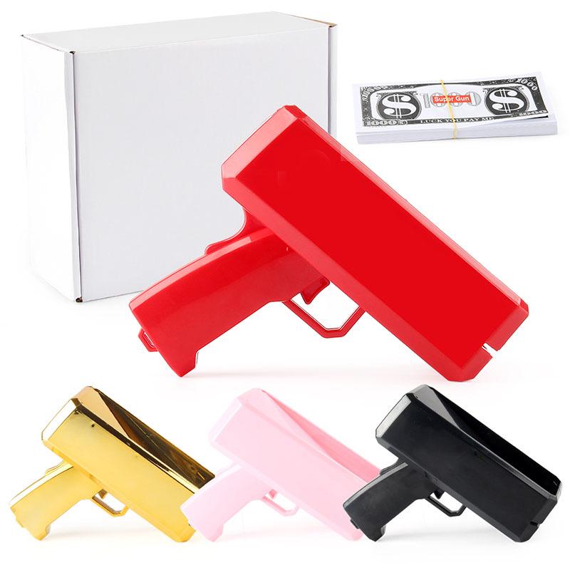60-Electric Money Spray Gun: Unique Toy Shooting US Dollar Bills
