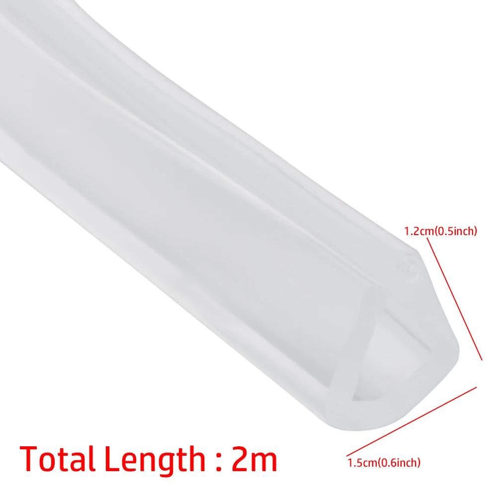 2 Meters New U-Shaped Multiple Size Rubber Edge Guard Strip Shower Door Sealing Tape Glass Protector Trim Edge Banding Tape