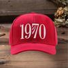 1970 Digital Print Adjustable Baseball Cap Retro Trucker Hat For Men Women Multicolor Daily Outdoor Campus Street Casual