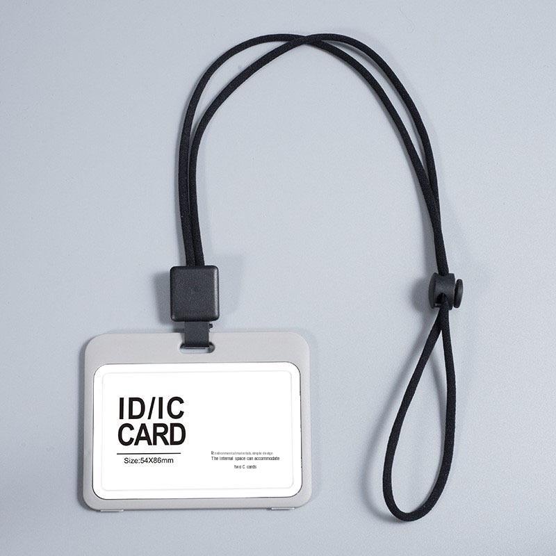 Autumn Rain Transparent Dual-Sided Retractable ID Badge Holder