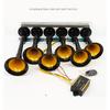 Car Music Horn Six Tube Thirty-Six Tone Truck Train Electronic Control Metal Tube Music Air Horn With Button Cars Accessories