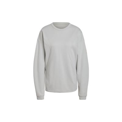 T-shirt a maniche lunghe girocollo tinta unita da donna top grigio H59965