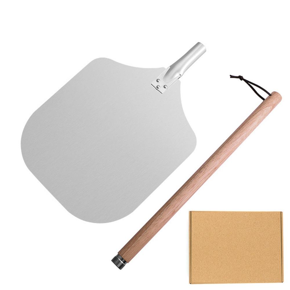 Sturdy 12Inch Pizza Shovel Non-Stick Detachable Wooden Handle Cake Lifter Baking Tool Pizza Transfer Tray Pizza