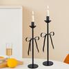 Iron Art European Style Living Room Candle Holder Desktop Ornaments Black Chic Candlestick Decorative Home Decoration