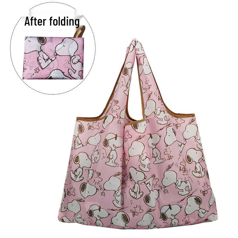 Eco-friendly Foldable Shopping Bag – Japanese & Korean Cartoon Design, Portable and Sturdy