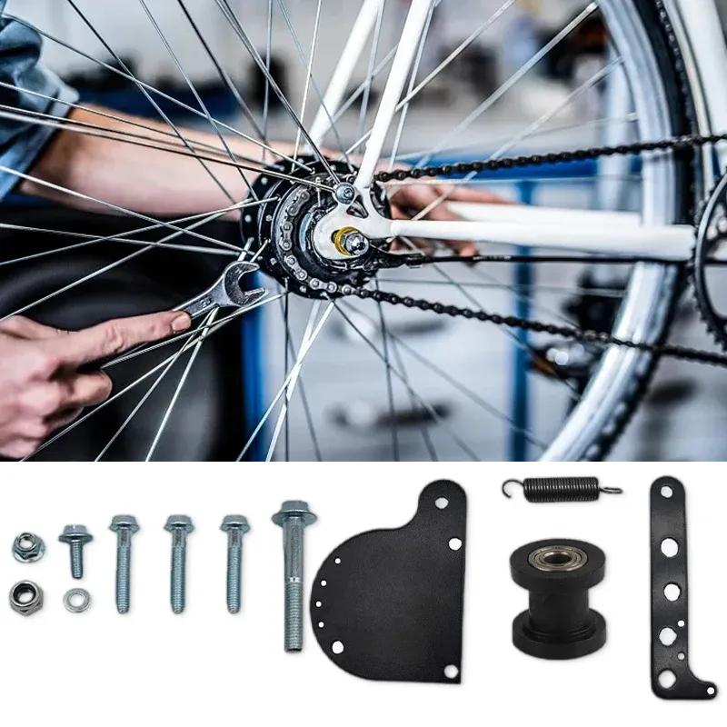 Bicycle Pulley Chain Tensioner 49cc 66cc 80cc 2 Stroke Engine Motorized Bicycle Spring Loaded Chain Tensioners Kit Black/Silver