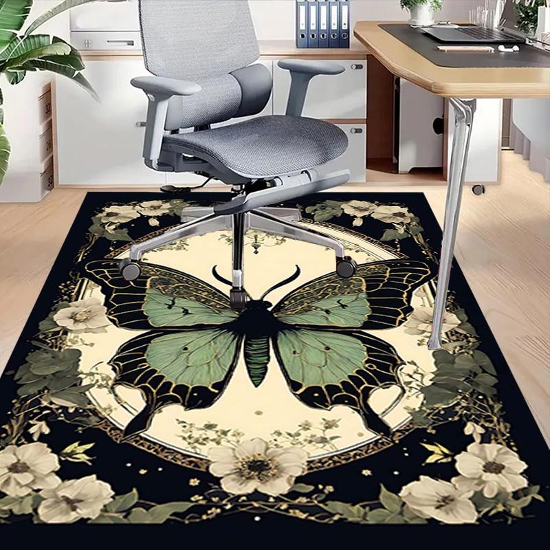1PC Butterfly Flowers Extra Large Non Slip Floor carpet, Office, family, bedroom, Studio   Large Area Rug Indoor Rugs, , Vibrant Colors
