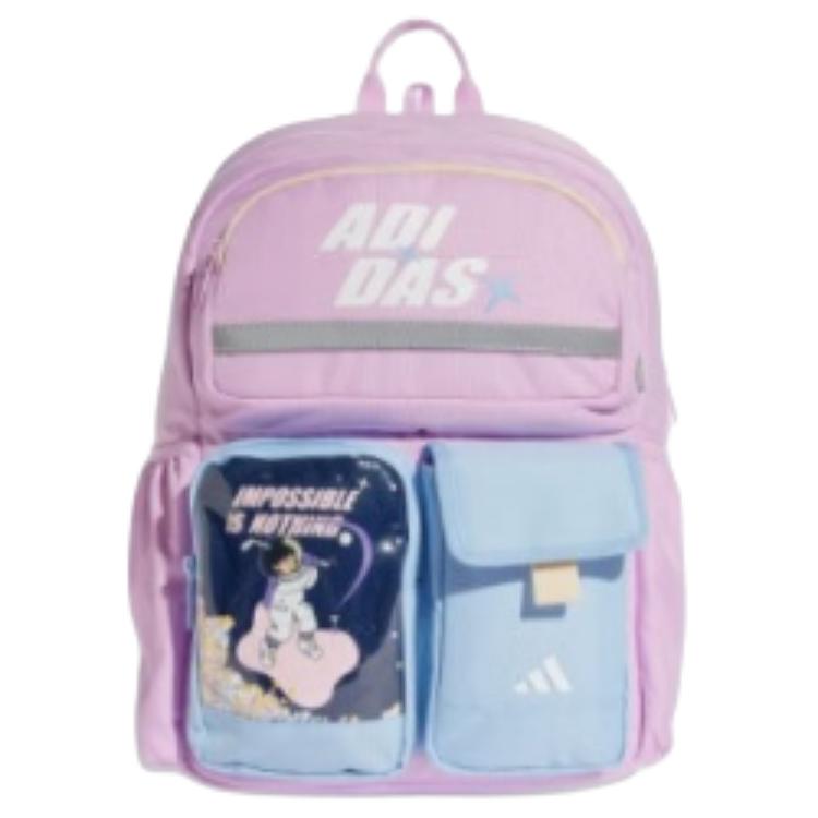 adidas Polyester Backpack Kids' Light Purple & Glossy Finish Blue Adidas JZ3184