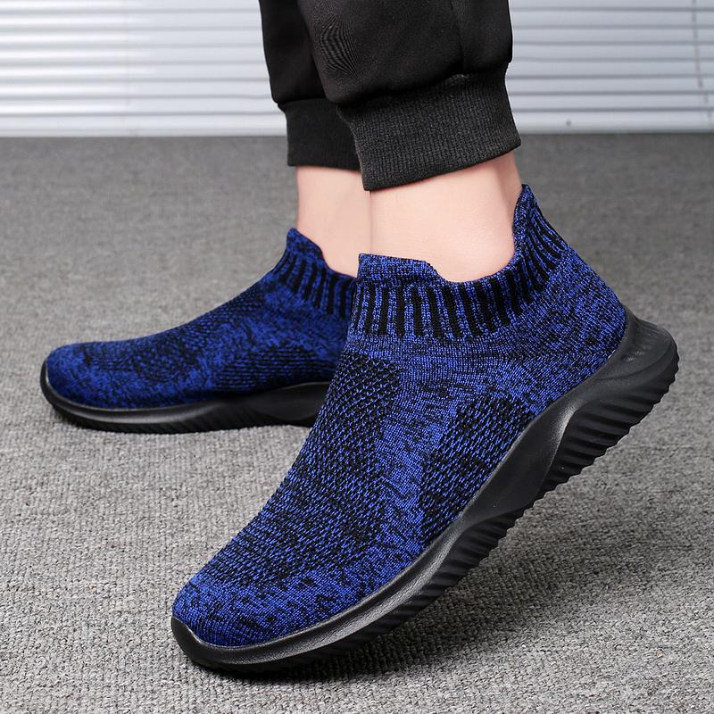 Men Sports Shoes Breathable Mesh Comfortable Flat Casual Walking Shoes Lightweight Outdoor Running Shoes for Men