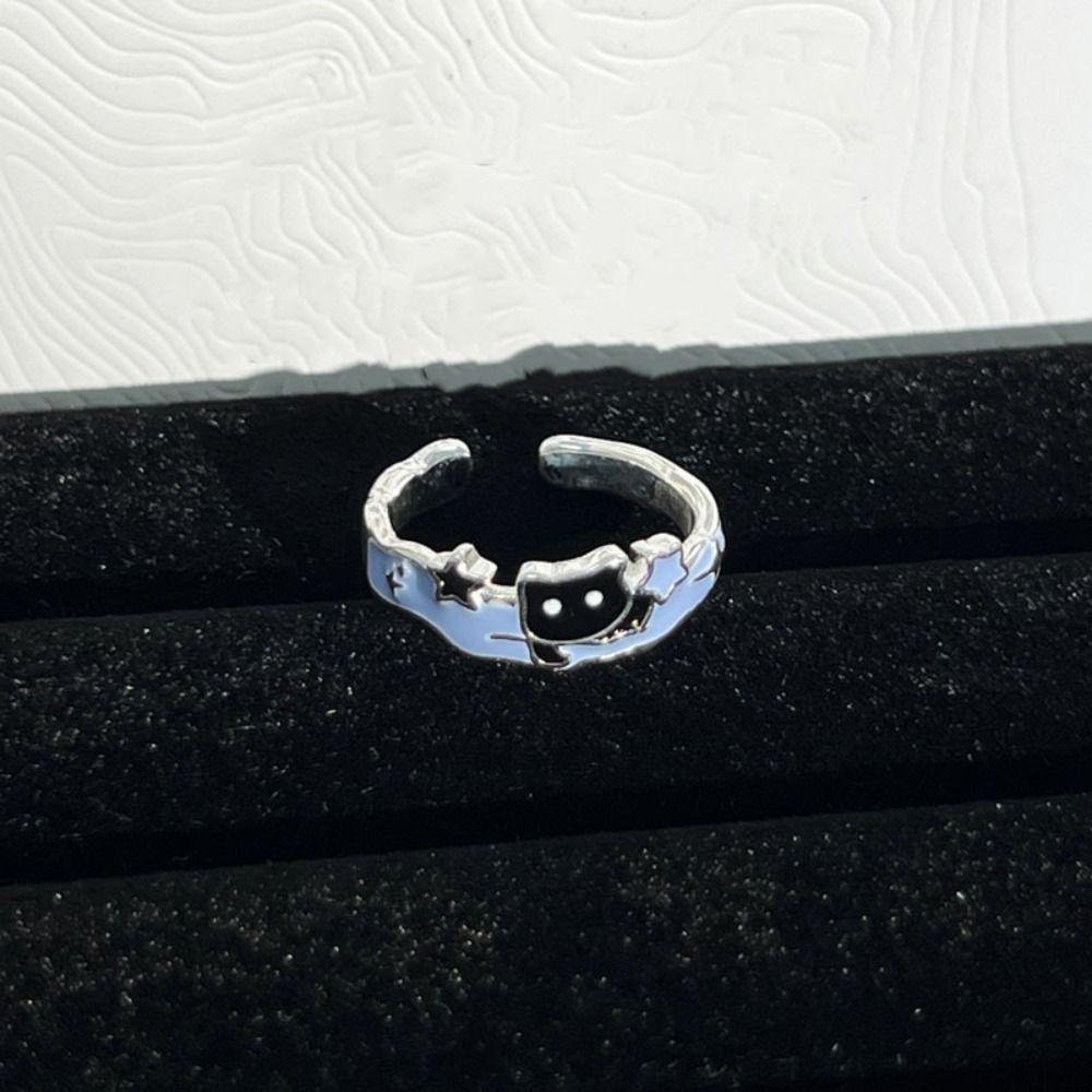 Zinc Zinc Alloy Couple Star Rings Puppy Opening Finger Ring Delicate Valentine's Day Gifts  Couple