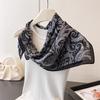 Women's Vintage Paisley Floral Square Scarf Soft Satin Shawl Small Handkerchief Neck Snood Hijab Headband Bandana