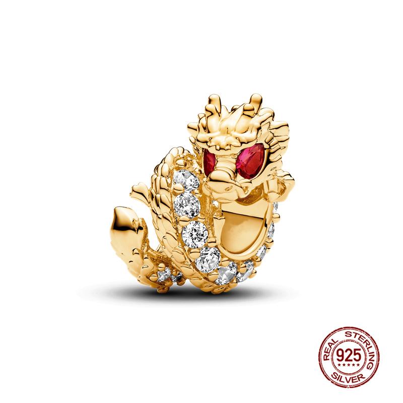 

Charms Copper Fits Original 3Mm Bracelet Womens Chinese Dragon Charms Beads Set Pendant Diy Fine Jewelry Gifts