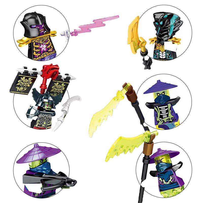 Anime Cartoon Model Bricks Lloyd Kai Jay Zane Cole Nya Mini Compatible Assemble Action Figures Movable Toys Building Blocks