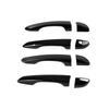 For Hyundai Tucson 2015 2016 2017 2018  Glossy Black Carbon Fiber Chrome Car Door Handle Cover Sticker Styling Accessories