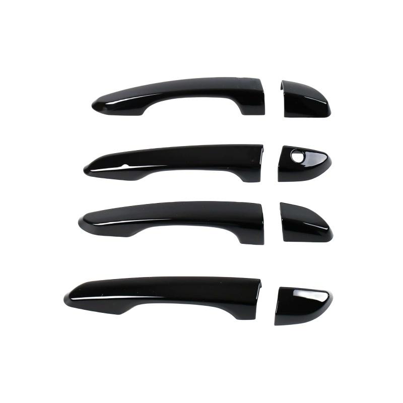 For Hyundai Tucson 2015 2016 2017 2018  Glossy Black Carbon Fiber Chrome Car Door Handle Cover Sticker Styling Accessories