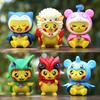 6Pcs/1Set Pocket Monsters Anime Figure Kawaii Pikachu In Disguise Action Figures PVC Desktop Decorations Model Dolls Toy Gifts