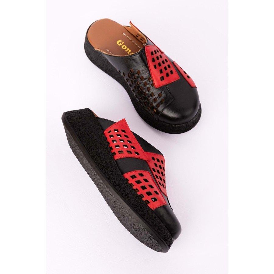 Women's Genuine Leather Wedge Heel Casual Summer Slippers Clogs