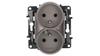 Niloe Step Double Power Socket 2X2P+Z For Multiple Frames, Screw Terminals, With Contact Shutter, Steel 863434