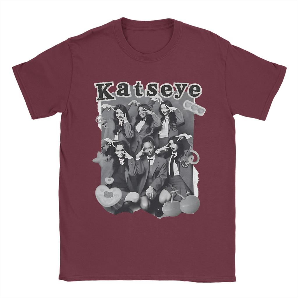 Mens Womens KATEYE Kpop girl Group Shirt Cotton Graphic T-Shirt  Top Clothing