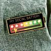 2pcs My Social Battery Pin Mood Change Brooch For 7 Days A Week Functional Aesthetic Brooch For Gifts