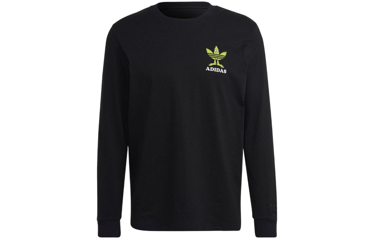 Adidas Originals T Shirts Men s Black Crew Neck Moderate Straight Fit HM2490 S