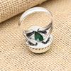 Faceted Green Onyx Gemstone Handmade Jewelry 925 Sterling Silver Ring For Thanksgiving