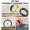 Smart Ring Men Women with Charging Case,Heart Rate Blood Oxygen Monitoring 5ATM Waterproof Multi-sports Rings For Android iOS