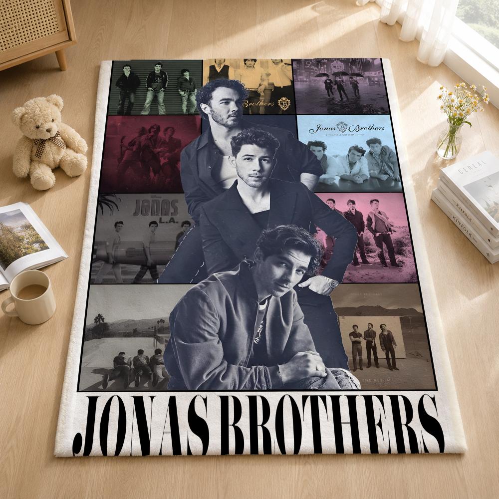 Music J-JonasBrothers Throw Blankets Soft Warm Flannel Blanket Bedding for Bed Living room Home Sofa