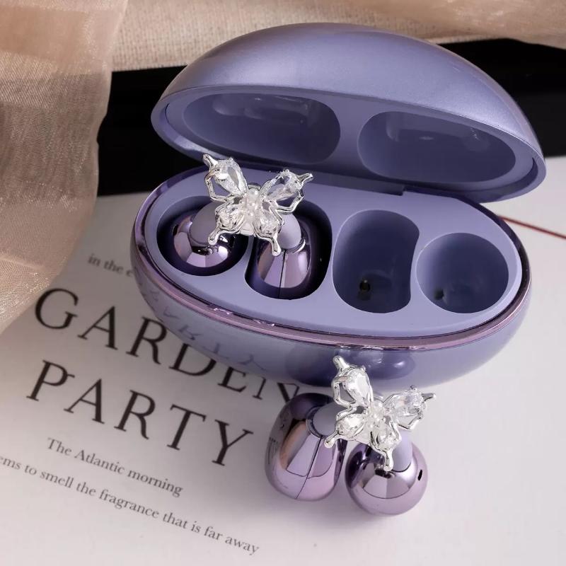General Butterfly Tassel Rhinestones Ear Clips Accessories For Daily Use H