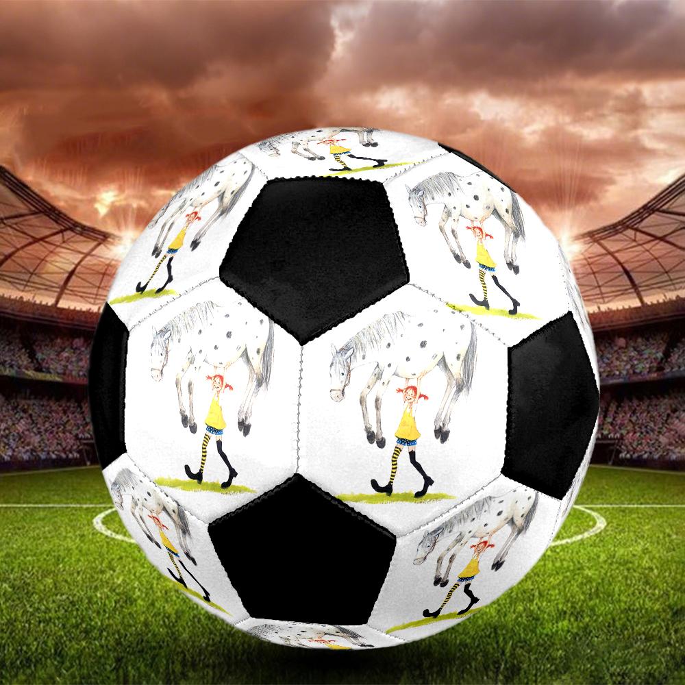 Pippi Longstocking Indoor Soccer Ball Colorful Machine Stitched PVC Size 5 Team Training Competition Ready Durable High-Bounce Cool Sports Gift