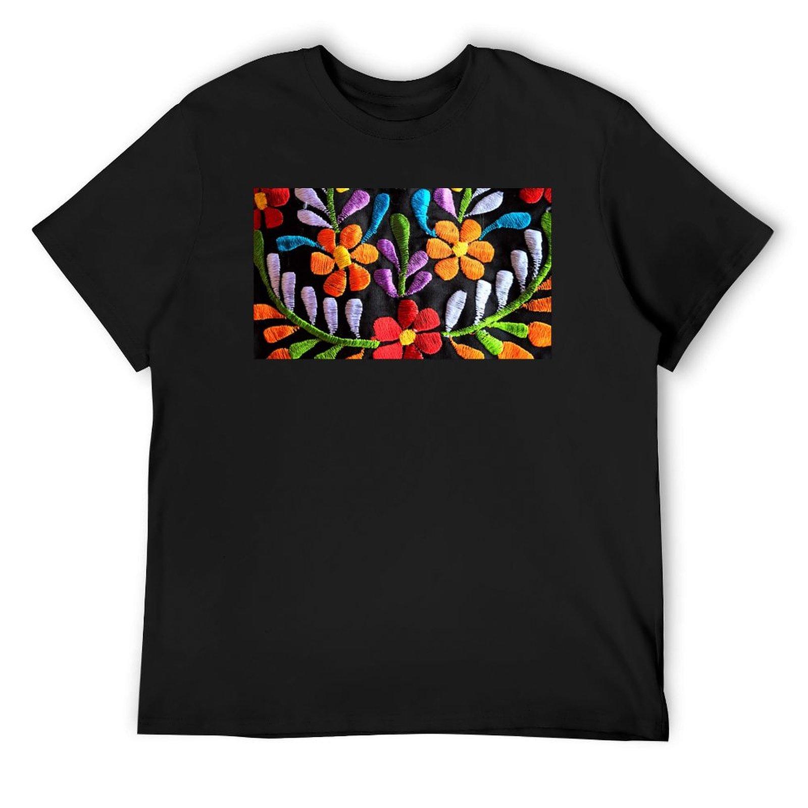 

Mexican Flowers T-Shirt anime t shirts summer clothes mens funny t shirts 4XL