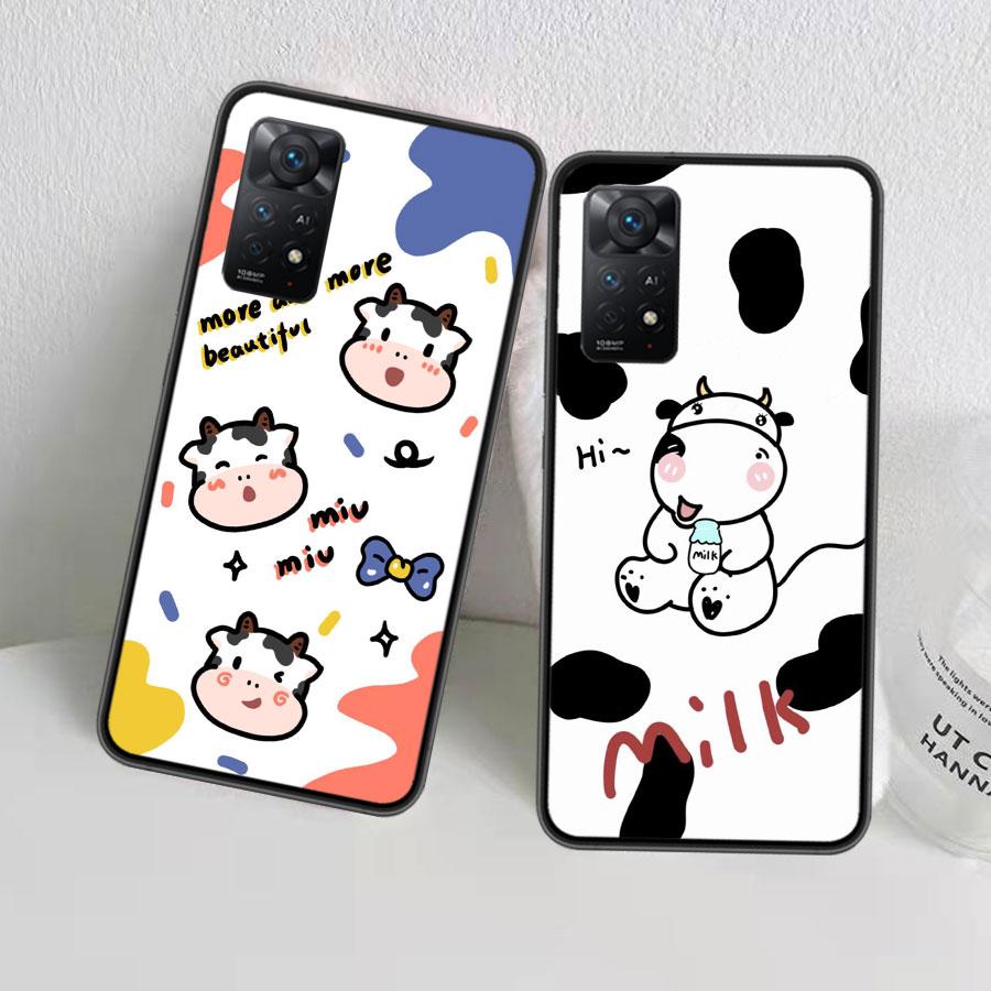 New Cute cow print Phone Case For Redmi Note 13 Pro 5G Plus 12 12C 10 10A 10C 9 9A 9C 9T 8 8A K60 K70 Pro Xiaomi Cover 7 7A 6 6A
