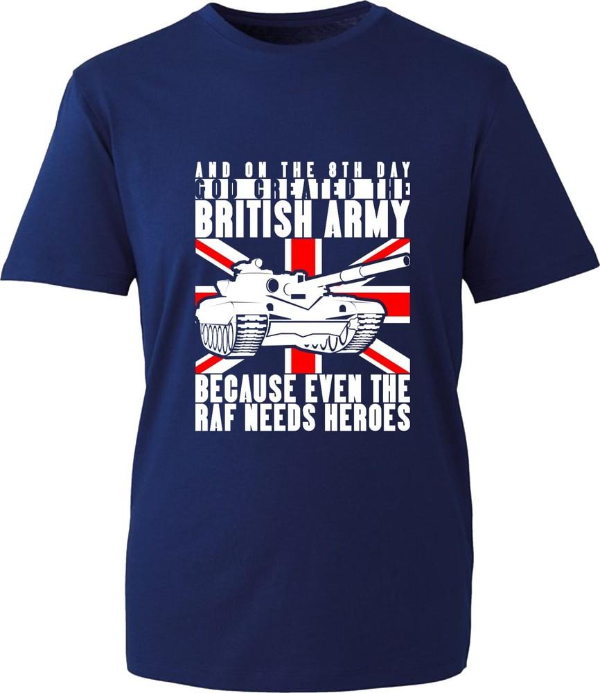 British Army Remembrance Day Tshirt Royal Air Force Uk Flag Army Tank Unisex Top S