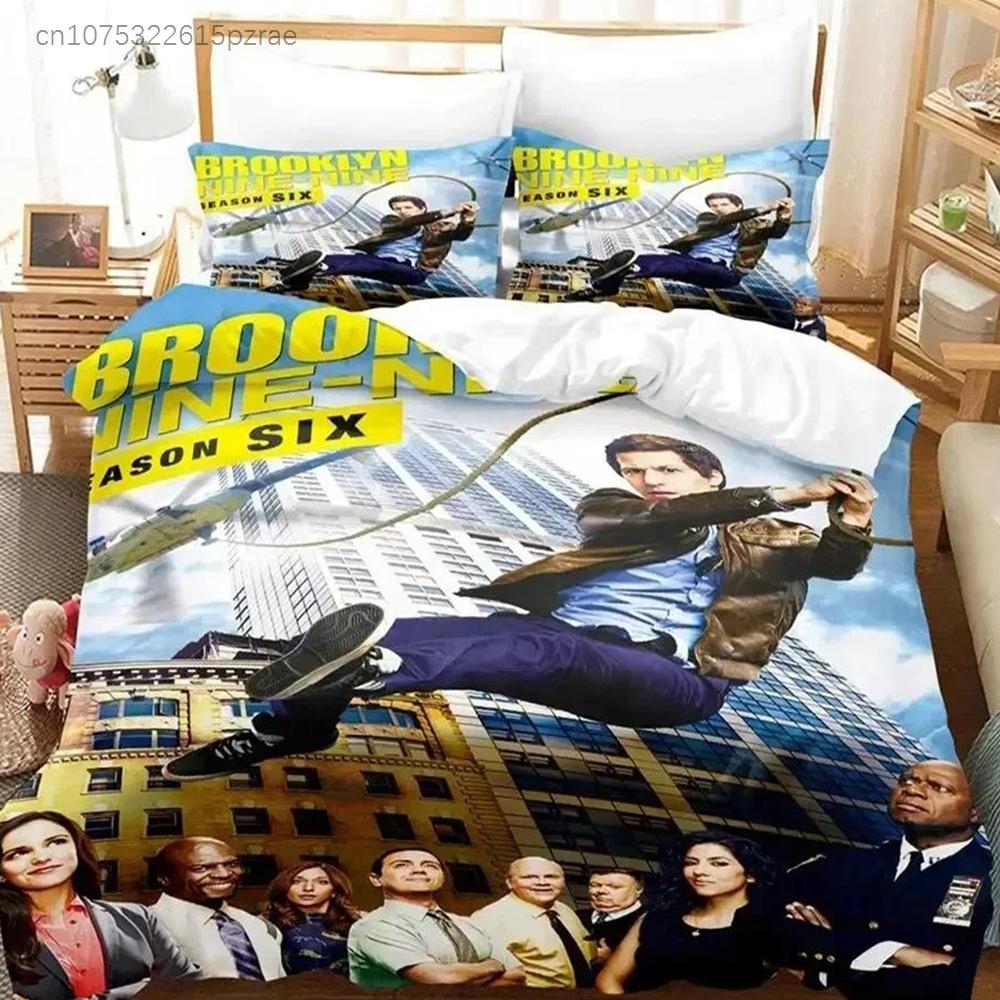 Neues 3D-Druck Brooklyn Nine-Nine Bettwäscheset Schlafzimmer Weiche Moderne Bettdecken Bequeme Bettbezüge Steppdeckenbezüge Und Kissenbezüge